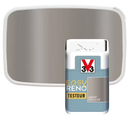 Testeur peinture de rénovation multi-supports V33 Easy Reno argent métallisé 50ml