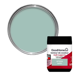 Peinture de rénovation GoodHome multi-supports satin vert Artane 70ml