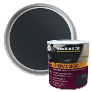 Résine de rénovation sol bi composante époxy Résinence graphite 300mL