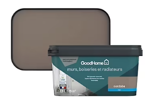 Peinture intérieure couleur murs, boiseries et radiateurs GoodHome Cordoba mat marron 2,5L