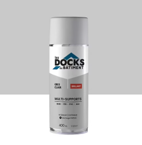 Peinture aérosol multi-supports Les Docks du bâtiment brillant gris clair 400ml