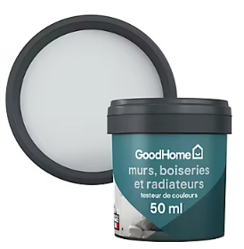 Testeur peinture intérieure couleur GoodHome satin hamptons gris 50ml