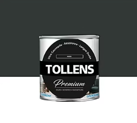 Peinture Tollens premium murs, boiseries et radiateurs noir mat 0,75L