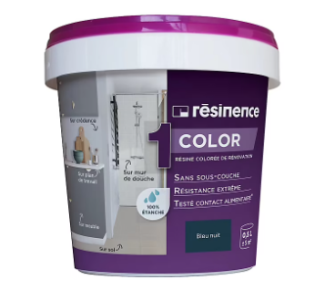 Résine colorée de rénovation multisupports Résinence Color bleu nuit 500ml