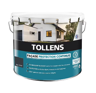 Peinture extérieure façade Tollens ultra résistante RAL 7016 gris 10L