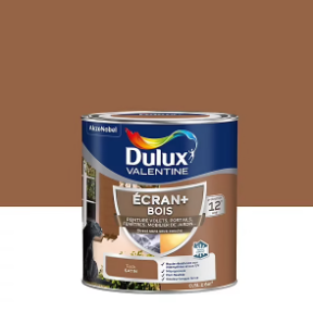 Peinture extérieure Ecran+ bois Dulux Valentine satin teck 500 ml