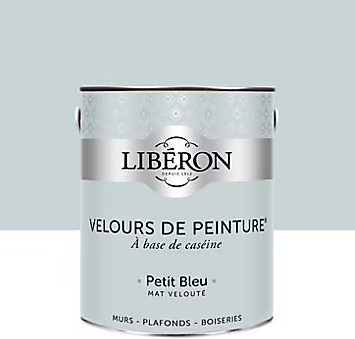 Peinture murs, plafonds et boiseries Velours de peinture petit bleu Libéron 2,5L