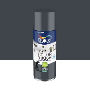 Peinture aérosol Color Touch multi supports Dulux Valentine satin anthracite 400ml