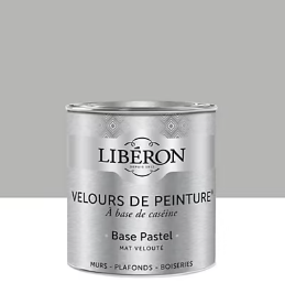 Peinture multisupport murs, plafonds et boiseries Velours de peinture gris grège cairn Libéron 0,5L