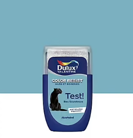 Testeur de peinture Color Resist murs et boiseries Dulux Valentine mat bleu scandinave 30ml