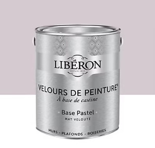Peinture multisupport murs, plafonds et boiseries Velours de peinture rose popeline Libéron 2,5L