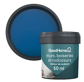 Testeur peinture intérieure couleur GoodHome satin valbonne bleu 50ml