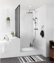 Peinture de rénovation faïence et meuble de salle de bain V33 blanc satin 2L