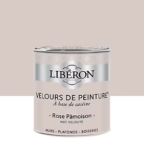Peinture murs, plafonds et boiseries Velours de peinture rose pamoison Libéron 0,5L