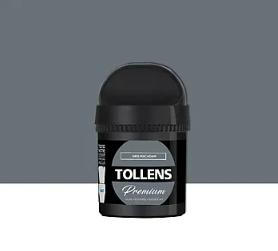 Testeur peinture Tollens premium murs, boiseries et radiateurs gris macadam mat 50ml