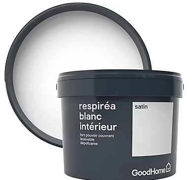 Peinture dépolluante GoodHome blanc satin 2,5L