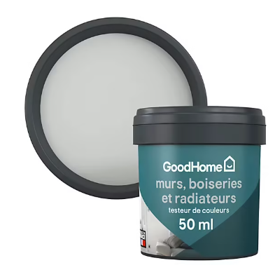 Testeur peinture résistante murs, boiseries et métal GoodHome gris Melville mat 50ml