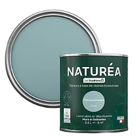 Peinture murs et boiseries Naturéa par GoodHome ciel de printemps velours 0.5L