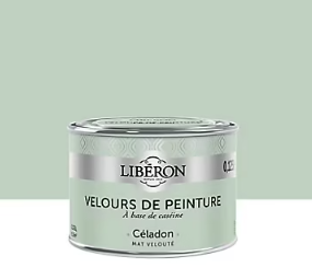 Testeur peinture murs, plafonds et boiseries Velours peinture vert celadon Libéron 125 ml