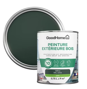 Peinture extérieure bois GoodHome Dalkey vert satin 0.75L