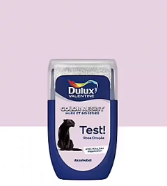 Testeur de peinture Color Resist murs et boiseries Dulux Valentine mat rose dragée 30ml