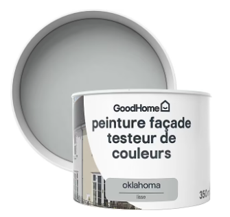 Testeur peinture façade GoodHome Classique oklahoma gris clair lisse mat 350ml