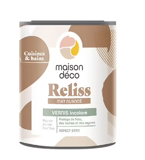 Vernis mat nuancé aspect satin Maison Déco Reliss incolore 1L