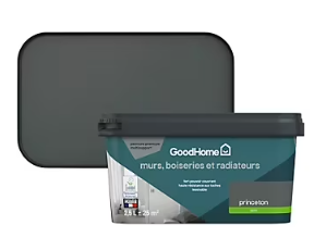 Peinture intérieure couleur murs, boiseries et radiateurs GoodHome satin princeton gris 2.5L