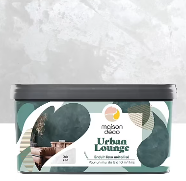 Enduit lisse métallisé Maison Déco Urban Lounge Déco gris zen 4KG