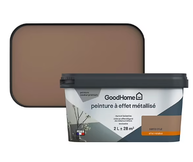 Peinture à effet métallisé GoodHome marron Santa Cruz 2L