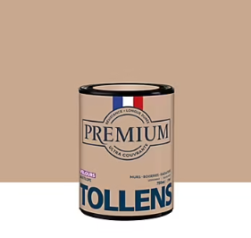 Peinture Tollens premium murs, boiseries et radiateurs beige antilope velours 750ml