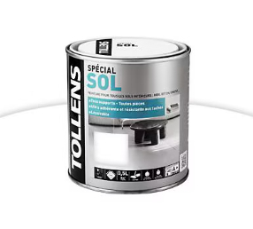 Peinture sol intérieur Tollens coloris blanc 0,5 L