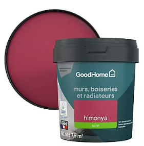Peinture résistante murs, boiseries et métal GoodHome rose Himonya satin 0,75L