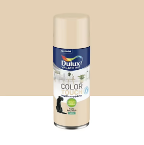 Peinture aérosol Color Touch multi supports Dulux Valentine satin ivoire 400ml