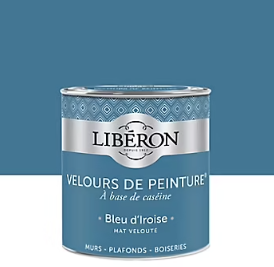 Peinture murs, plafonds et boiseries Velours de peinture bleu d'iroise Libéron 0,5L