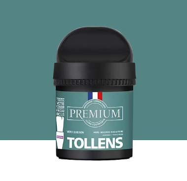 Peinture Tollens premium murs, boiseries et radiateurs vert buisson velours 50ml