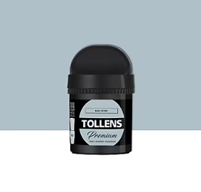 Testeur peinture Tollens premium murs, boiseries et radiateurs bleu givré mat 50ml