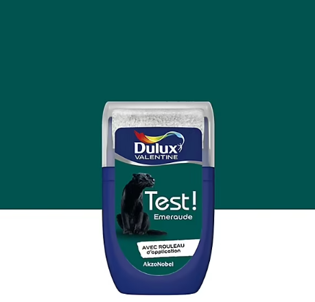 Testeur de peinture Crème de Couleur Dulux Valentine emeraude 30ml