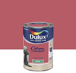 Peinture couleur murs, boiseries et radiateurs Crème de couleur Dulux Valentine grès rose satin 1,25L