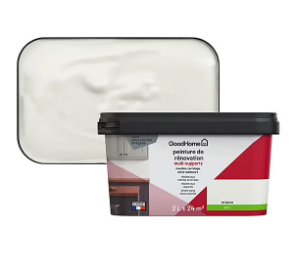 Peinture de rénovation GoodHome multi-supports satin crème Ottawa 2L