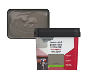 Peinture de rénovation GoodHome multi-supports satin marron Córdoba 750ml