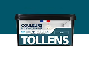 Peinture Plafond Sublimé Tollens mat bleu paon 2L