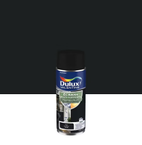 Peinture extérieure aérosol e multi-supports Ecran+ Dulux Valentine satin noir 400ml