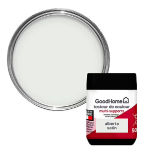 Peinture de rénovation GoodHome multi-supports satin blanc blanc 50ml