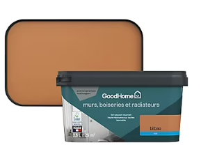Peinture intérieure couleur murs, boiseries et radiateurs GoodHome mat bilbao marron 2.5L