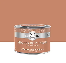Testeur peinture murs, plafonds et boiseries Velours peinture orange terre cuite d'anjou Libéron 125 ml