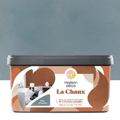 Peinture à effet décoratif Maison Déco La Chaux bleu chardon 2,5L