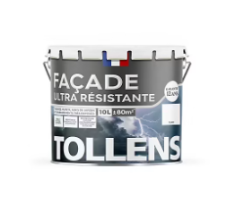 Peinture extérieure façade Tollens ultra résistante blanc 10L