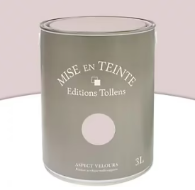 Peinture murs et boiseries Tollens Mise en teinte marbre rose mat velours 3L