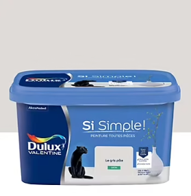 Peinture intérieure couleur Si Simple ! Dulux Valentine satin le gris pâle 2.5L